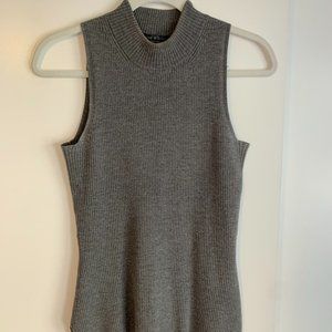 Rag and Bone Sleeveless Gray Knit Top